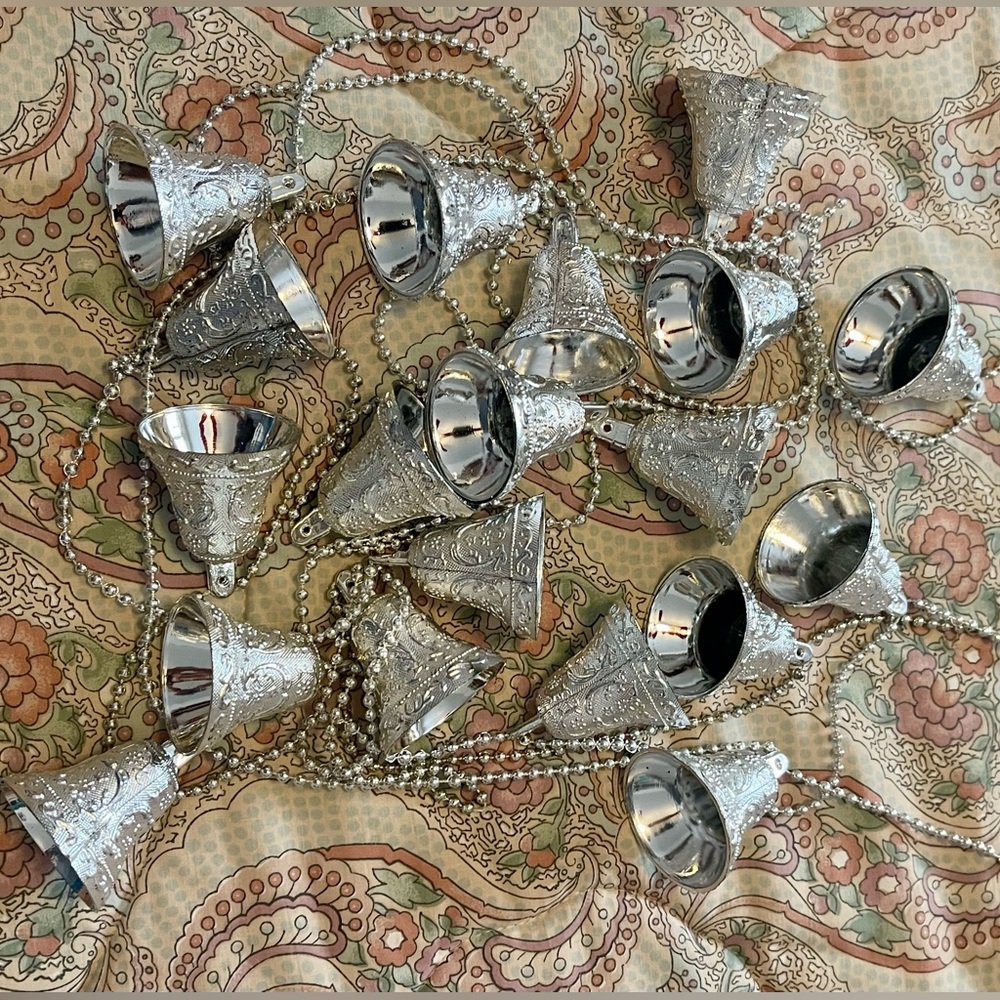 Vintage Silver Colored Bell Garland